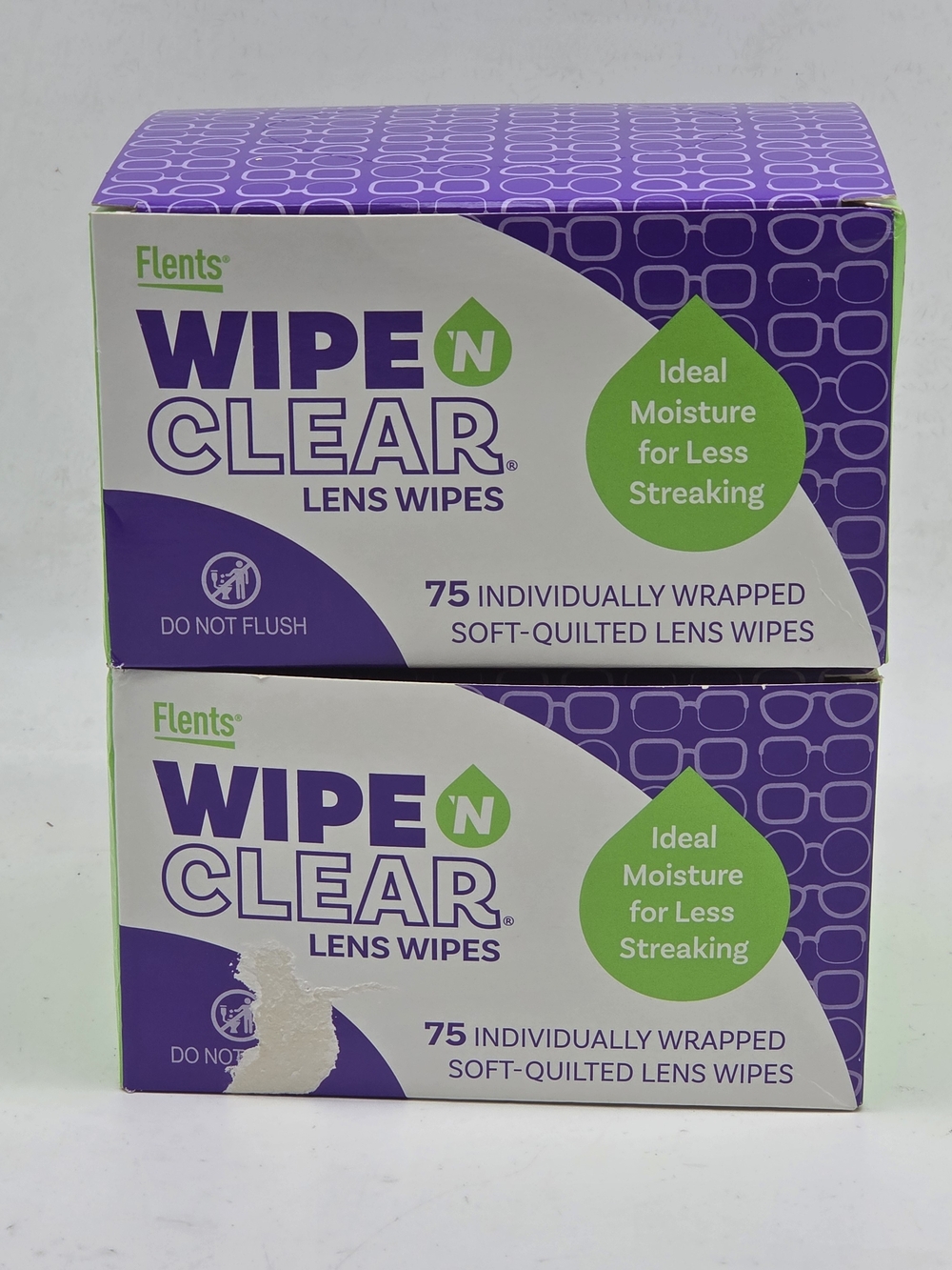 Flents Wipe N Clear Lens Wipes 150 Total Individually Wrapped